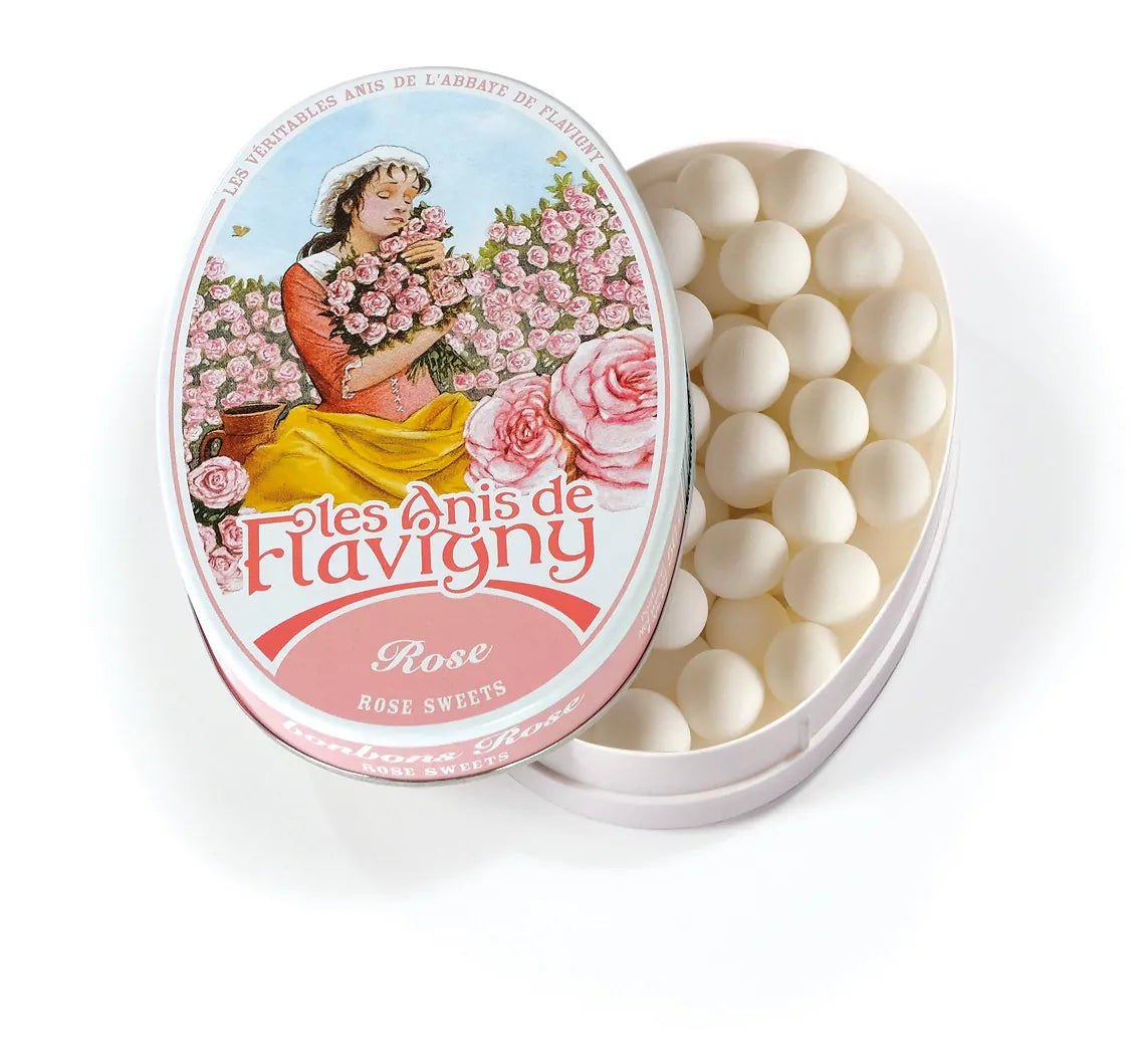 ANIS DE FLAVIGNY Oval Tin – Rose Candies 50g