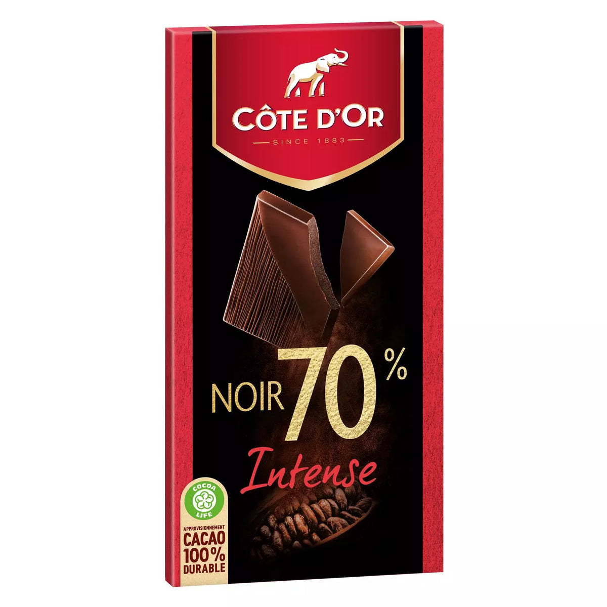 CÔTE D'OR Tablette de chocolat noir extra degustation 70% 100g