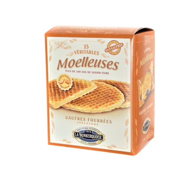 Waffle morbide ripiene di Speculoos LA DUNKERQUOISE - 300g