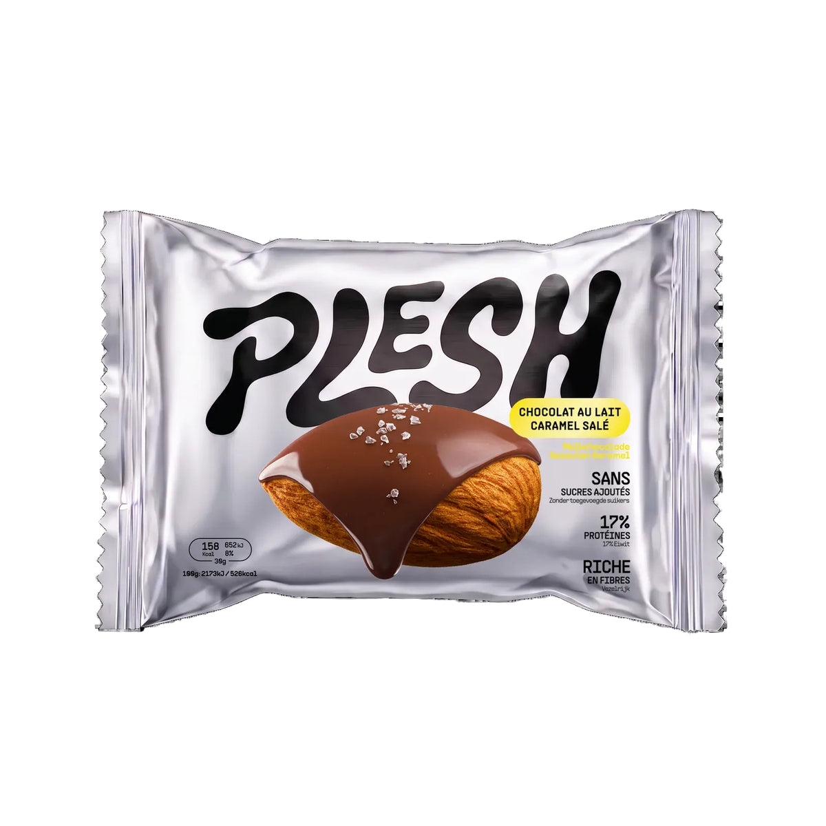 PLESH amandes chocolat au lait caramel sale 100g