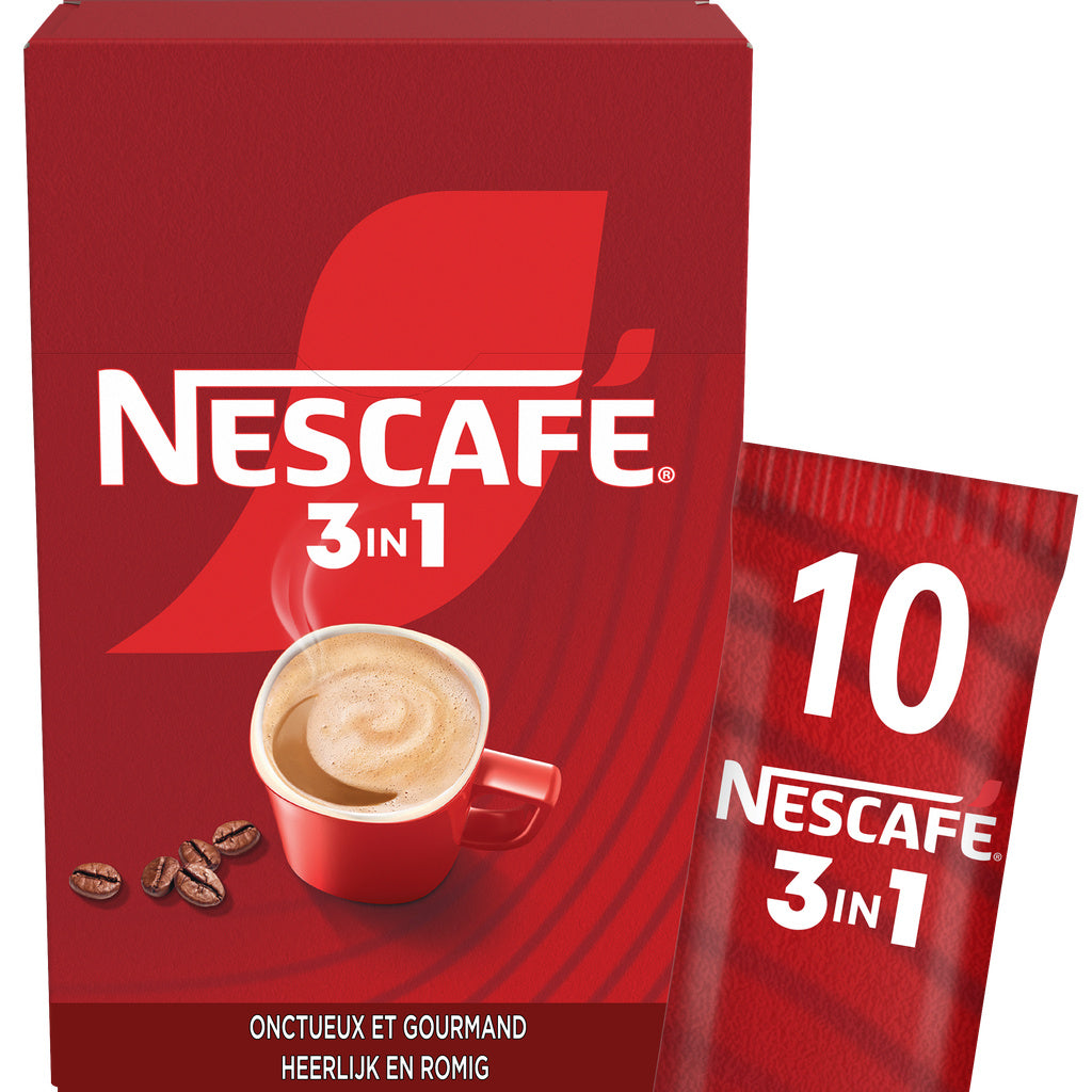 NESCAFE 3-in-1 Sweetened Instant Coffee with Milk 10 sticks