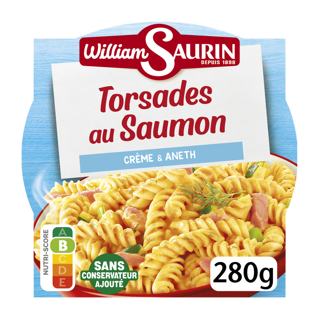 WILLIAM SAURIN salmon pasta twists dill cream 280g