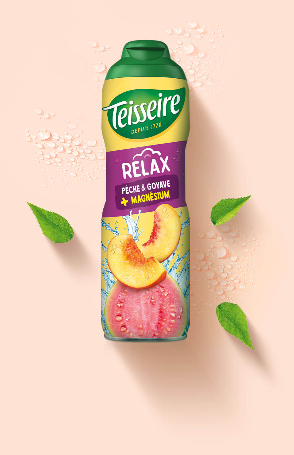Sciroppo TEISSEIRE Pesca e Guava – Relax Benefit Can 600ml