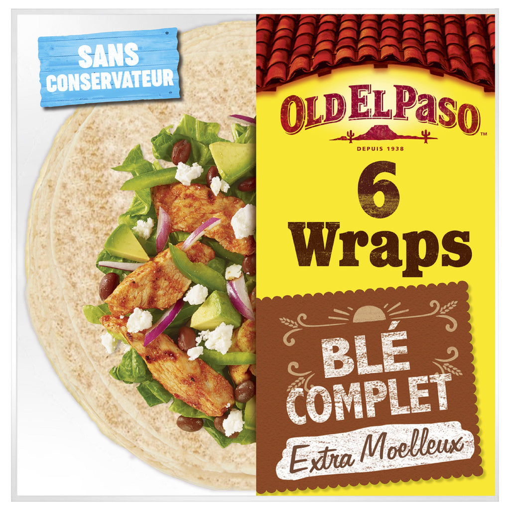 OLD EL PASO Whole Wheat Wraps (6 Pack - 350g)