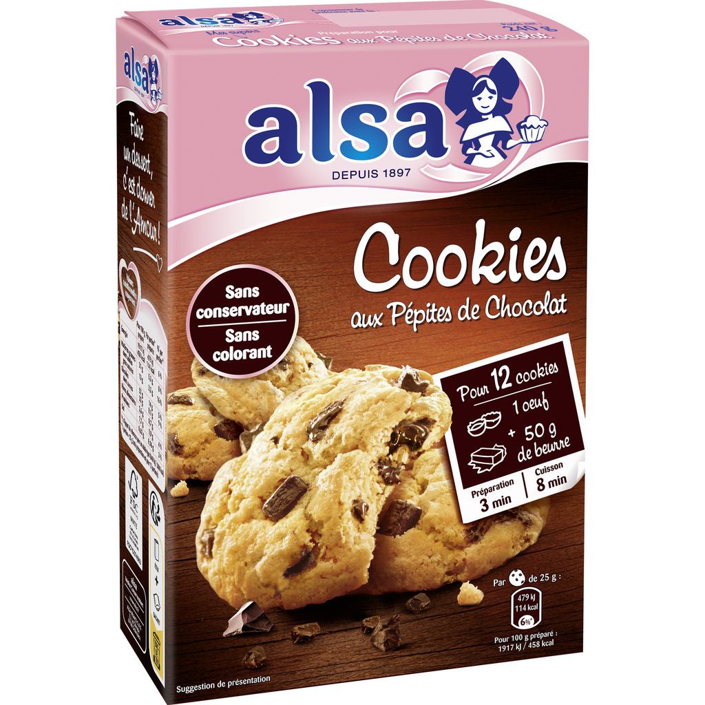 Mistura para Cookies com Gotas de Chocolate ALSA 240g