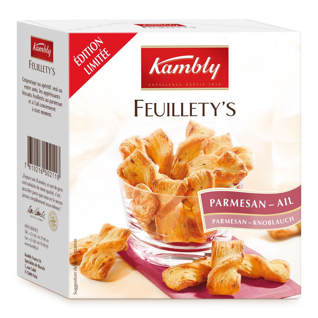 KAMBLY Biscuits ail et parmesan 80g