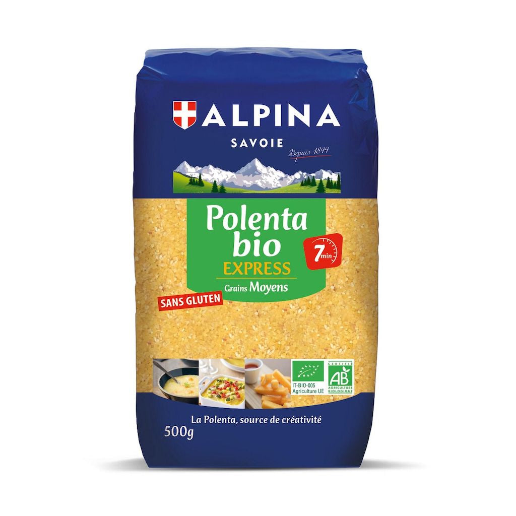 ALPINA Savoie Organic Polenta – Medium Grain, Gluten-Free – 500g