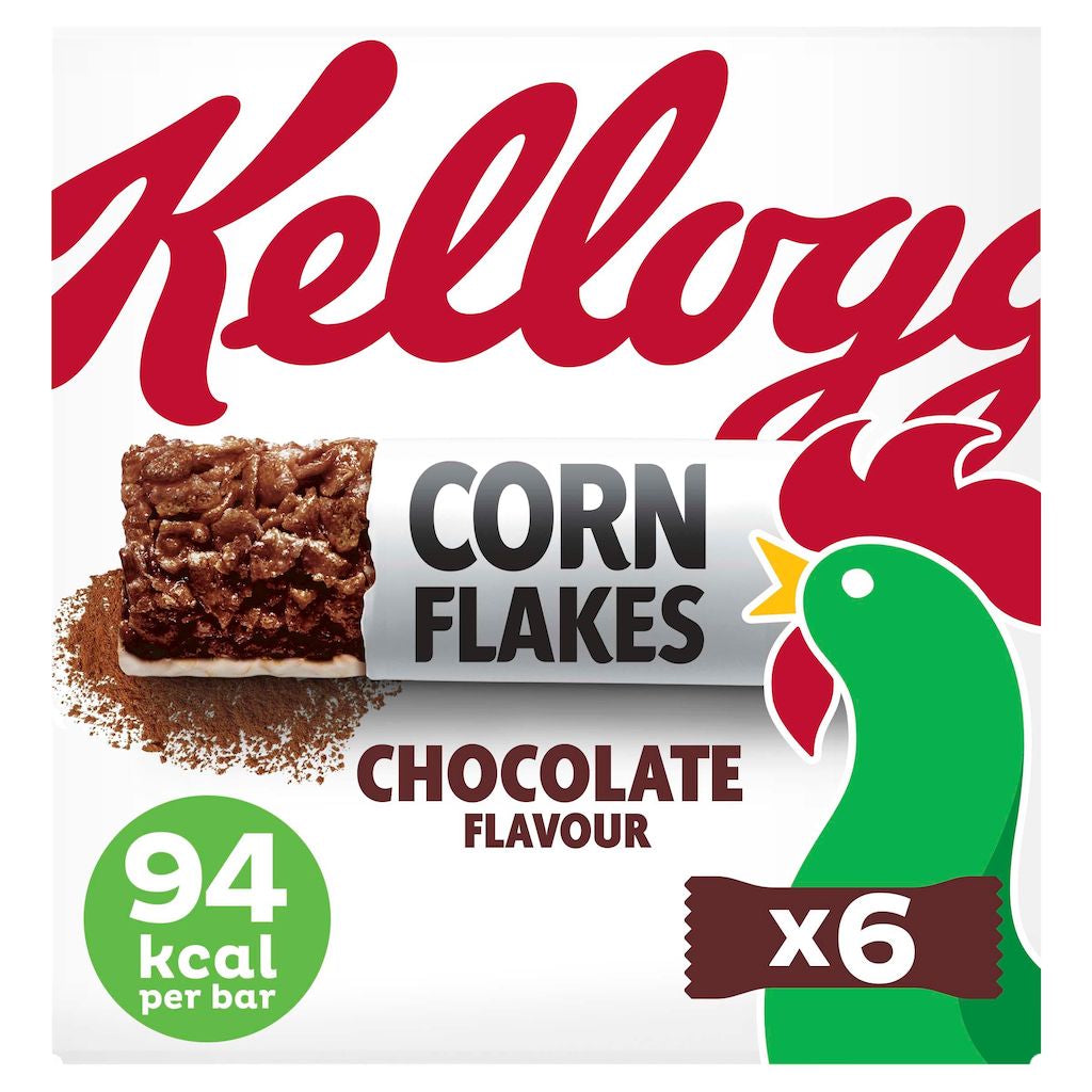 Barras de cereais KELLOGG'S Corn Flakes com chocolate 6x24g