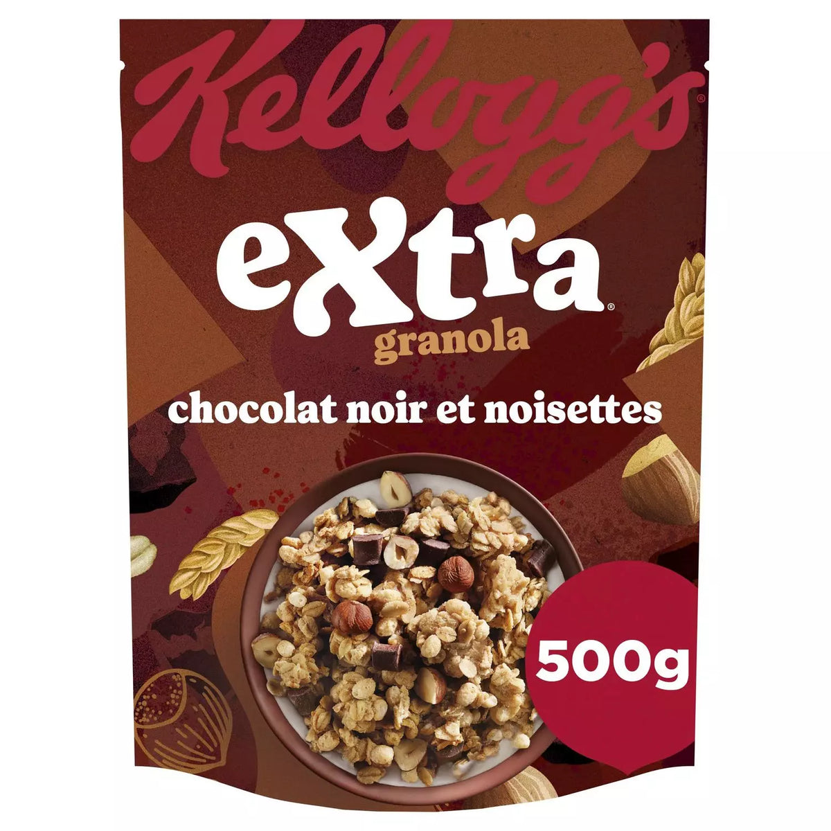KELLOGG'S Granola – Chocolate Negro y Avellanas Tostadas 500g