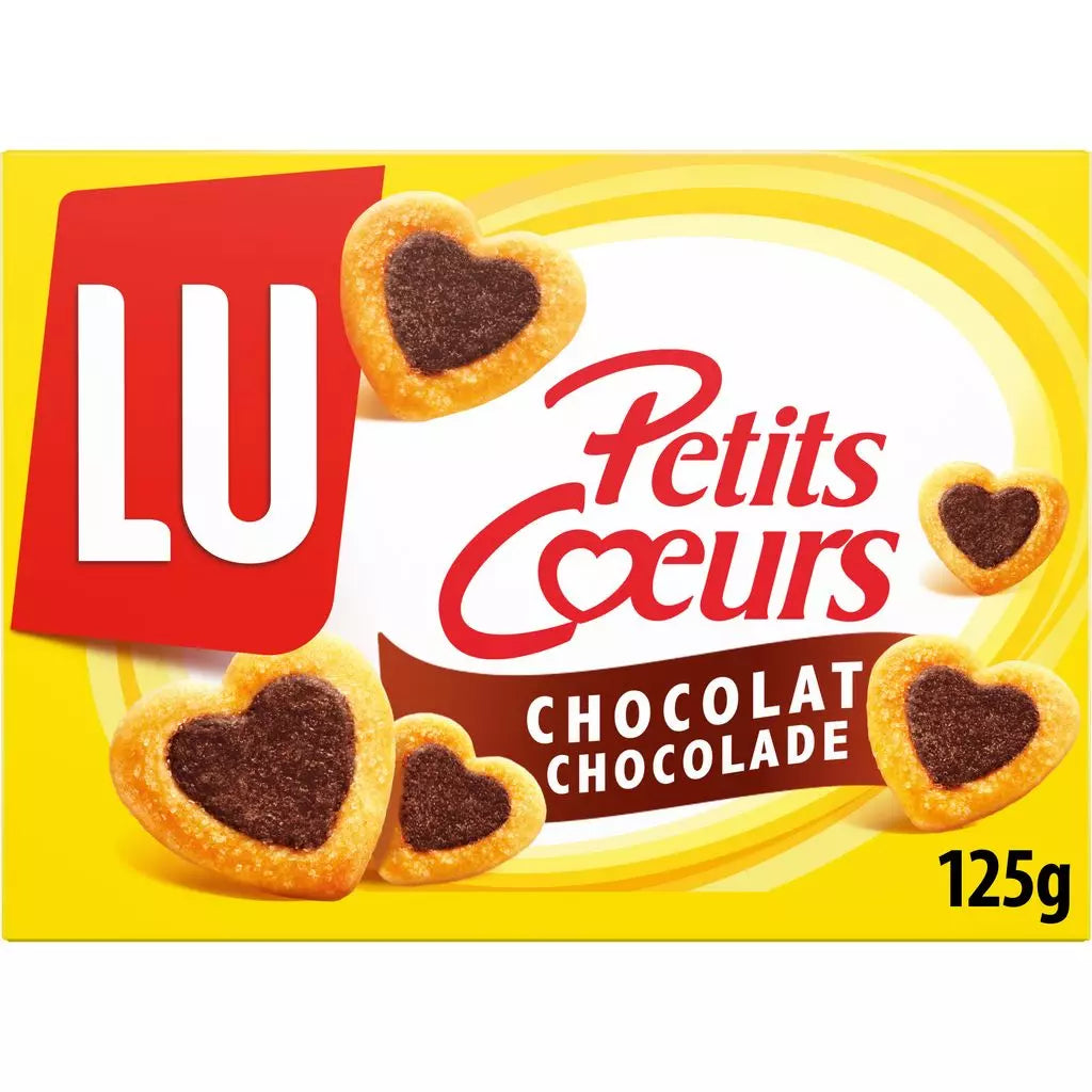 Biscuits feuilletés au chocolat Petits Cœurs LU – 125g