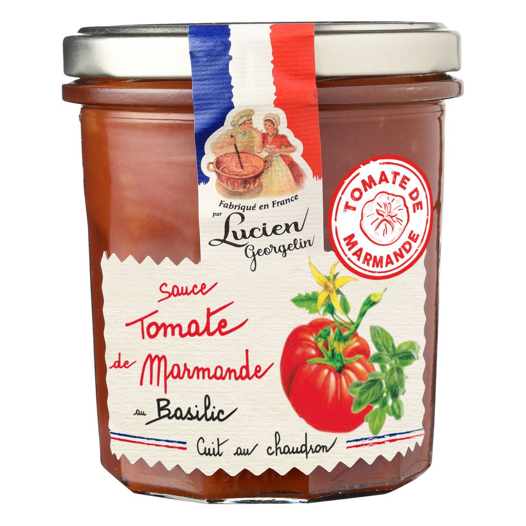 LUCIEN GEORGELIN Marmande Tomato Sauce with Basil Cooked in a Cauldron 300g