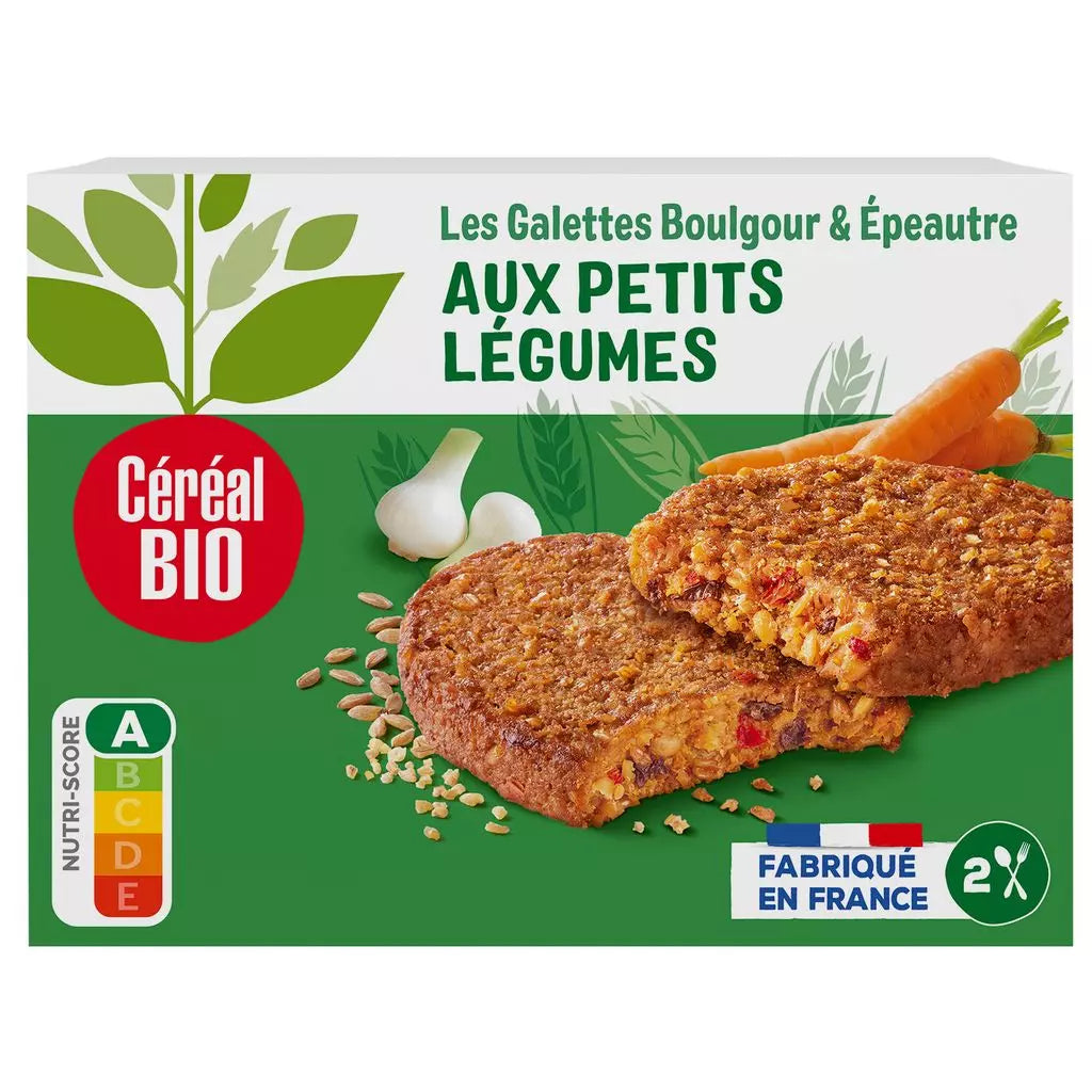 CEREAL BIO Dinkel- & Bulgur-Küchlein mit Gemüsemix – 2x100g