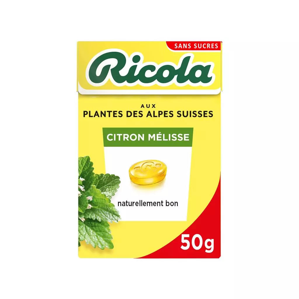 Caramelos Herbales Suizos Sin Azúcar RICOLA – Sabor Melisa 50g