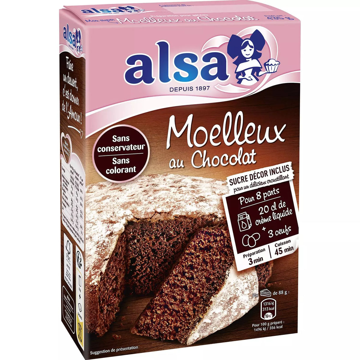 ALSA Zubereitung für Gâteau Moelleux au Chocolat 435g