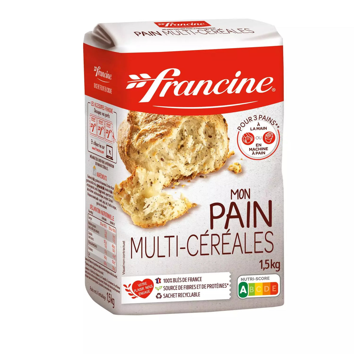 Farinha de Trigo para Pão Multigrãos FRANCINE 1,5kg