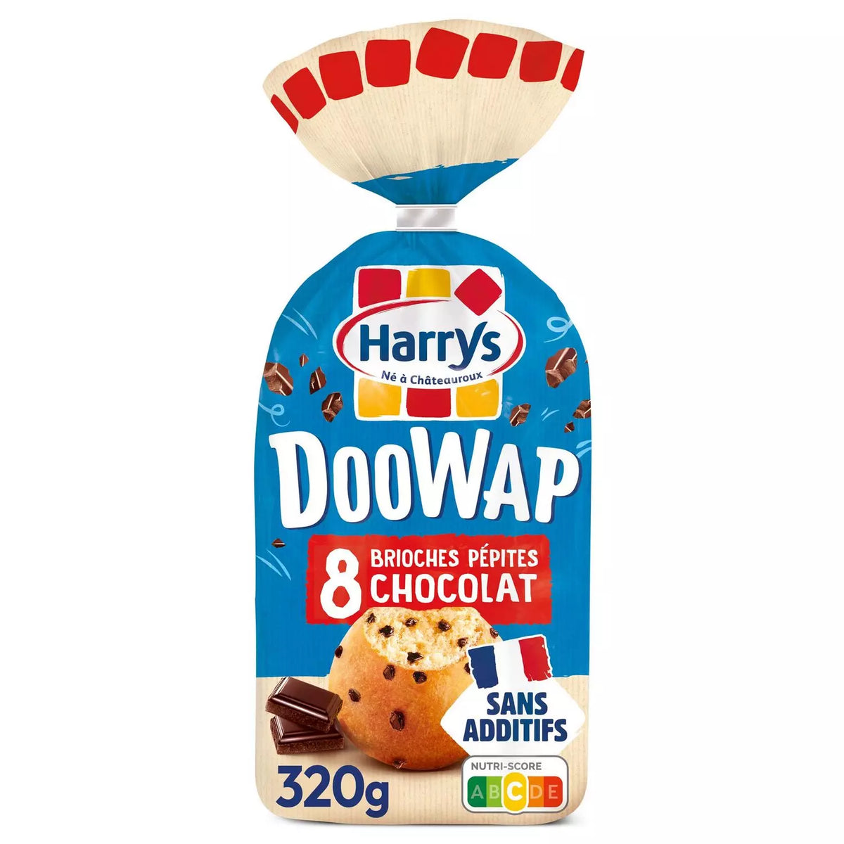 Brioche DOOWAP com Gotas de Chocolate ao Leite 320g (8 unidades)