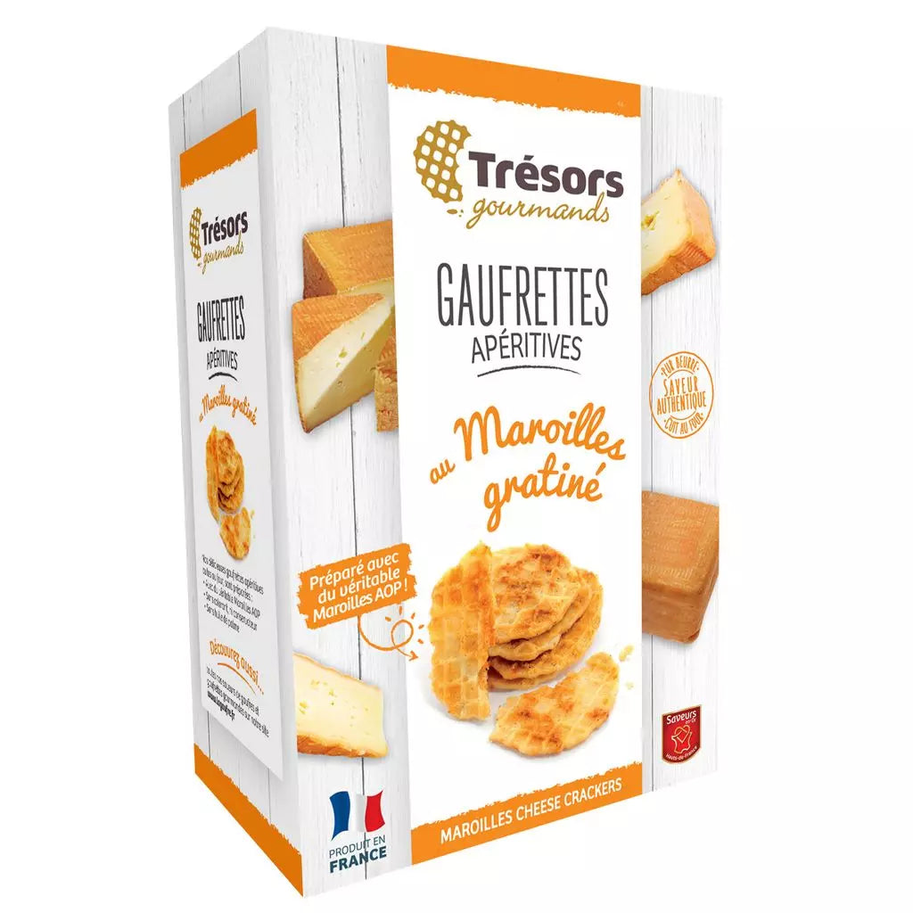 TRESORS GOURMANDS Savory Waffle Appetizers Gratinated Maroilles - 60g