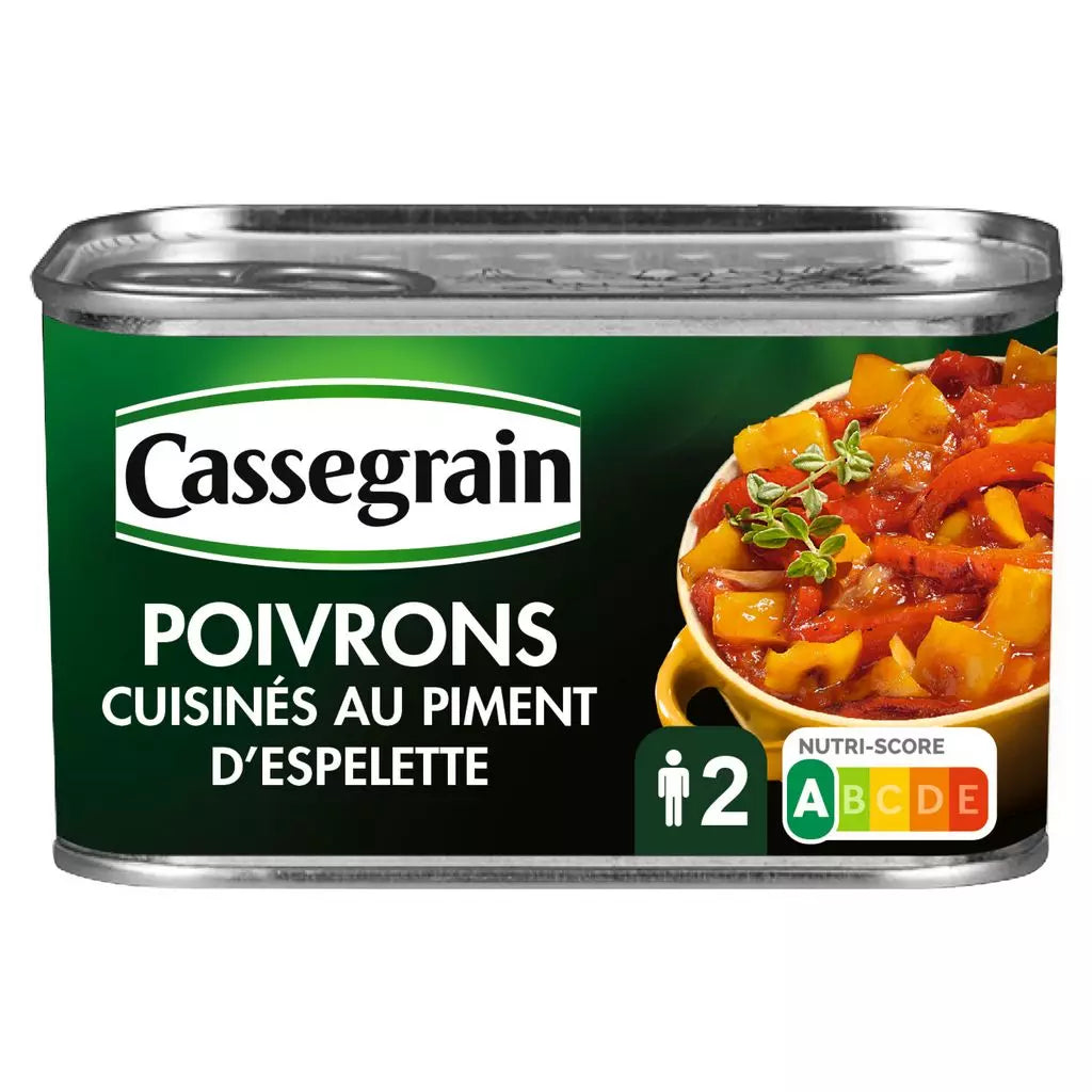 Cassegrain peppers cuisinés with Espelette pepper 375g
