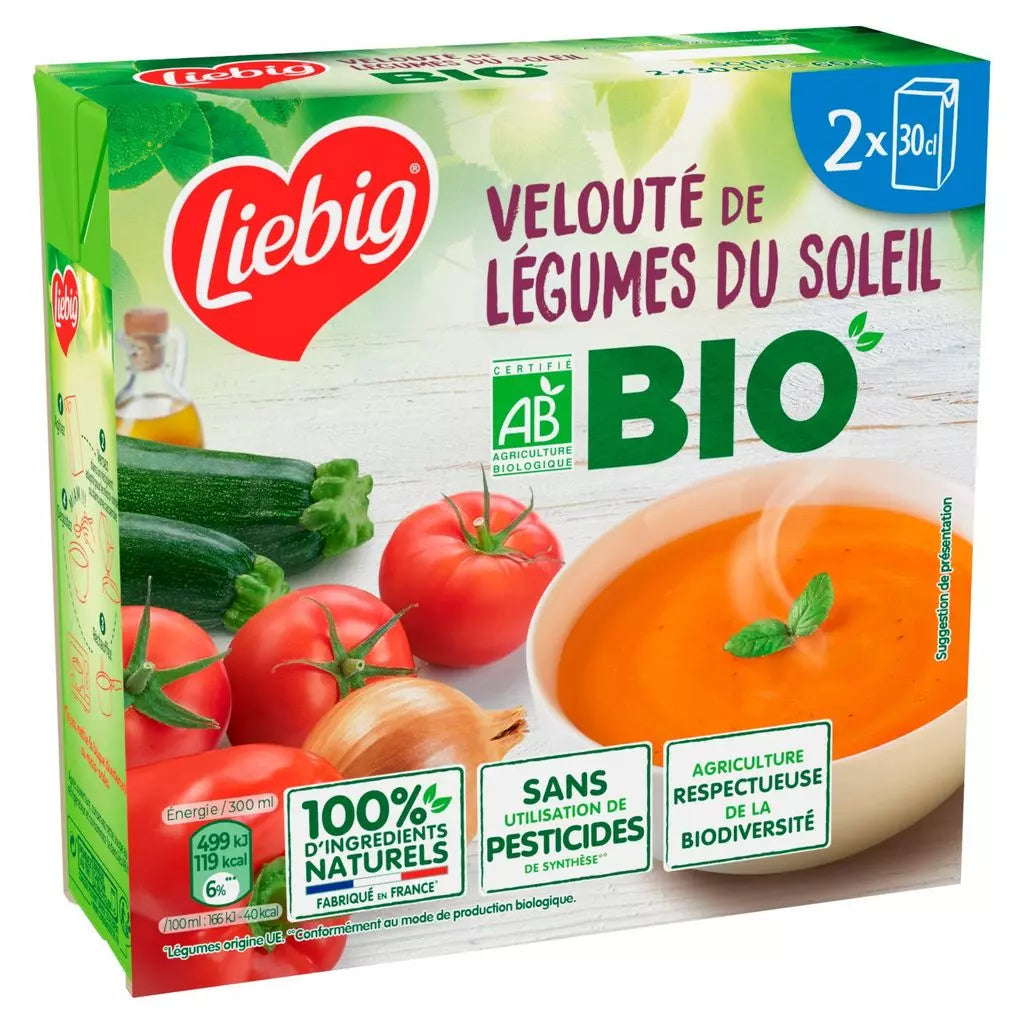 Sopa Orgánica Cremosa de Verduras Mediterráneas LIEBIG (2x300ml) 600ml