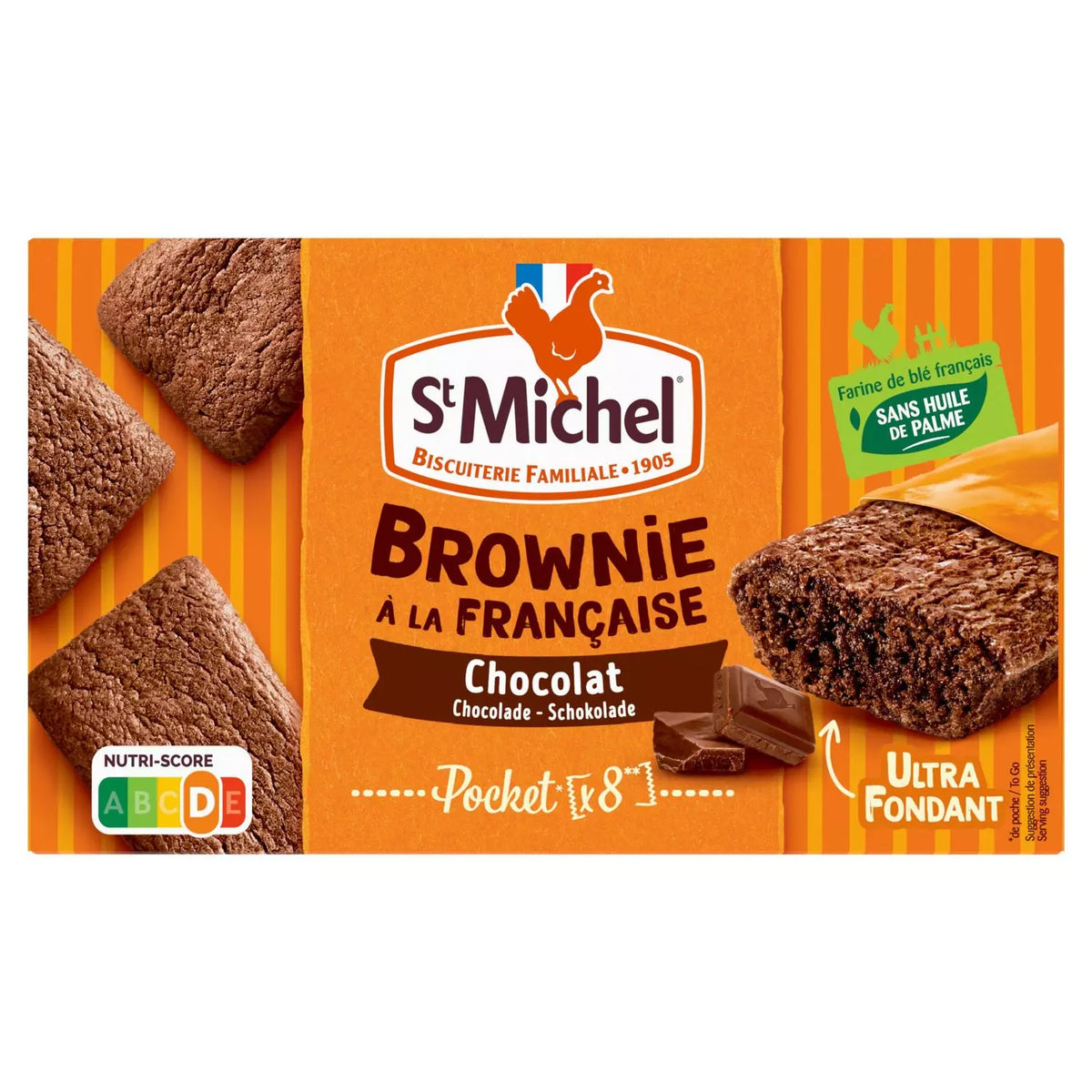 ST MICHEL Mini brownies de chocolate em pacotes individuais 240g