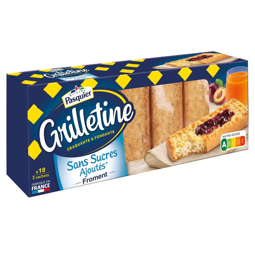 PASQUIER Wheat Toasted Bread Slices without Added Sugars (Grilletine) 255g*