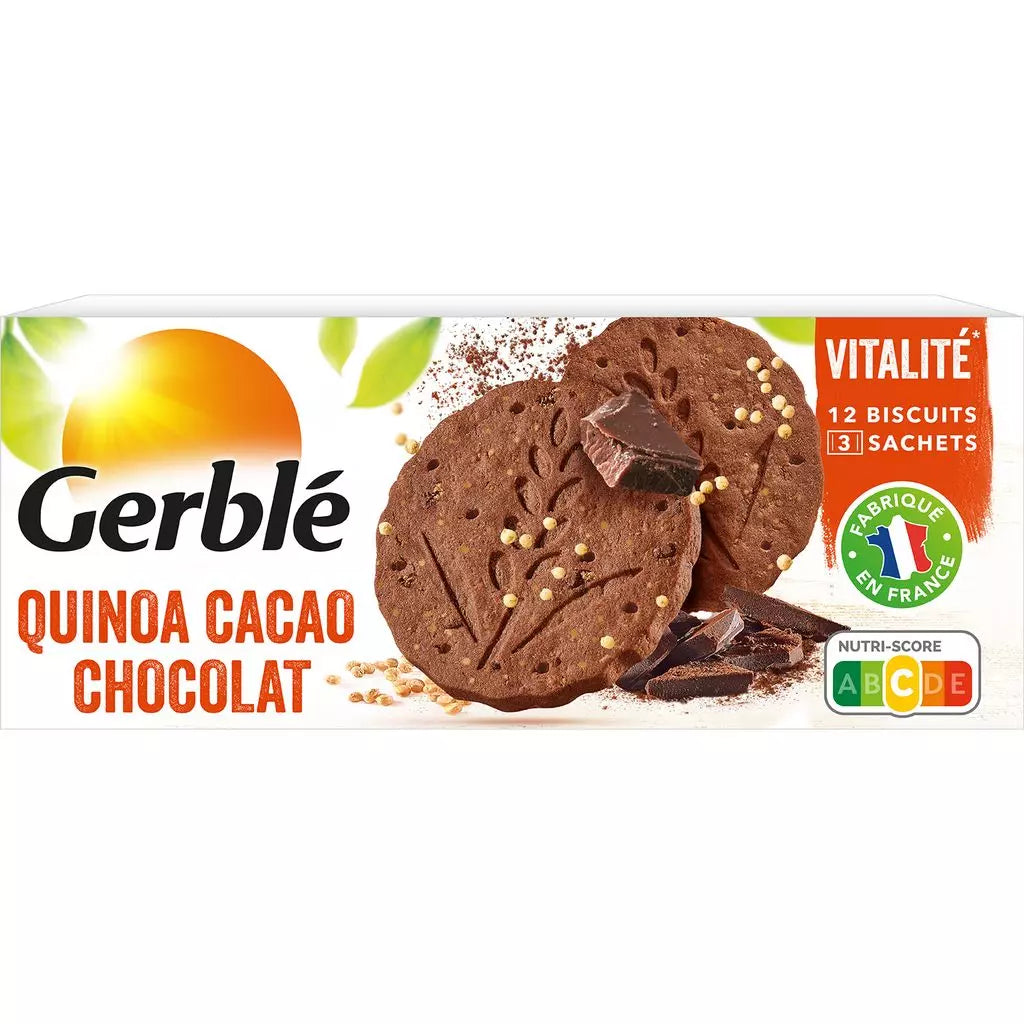 GERBLÉ Quinoa Cocoa Chocolate Biscuits 132g