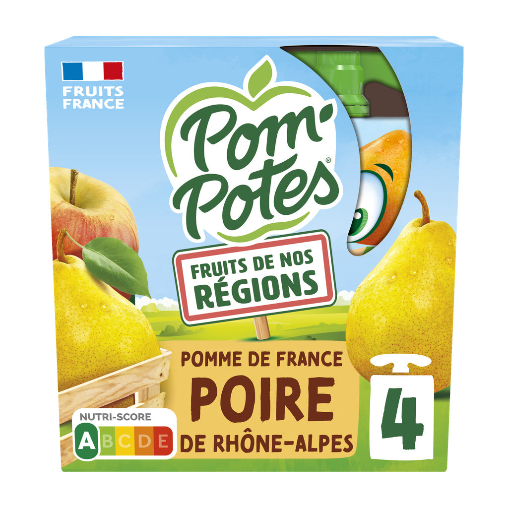 POM'POTES compotes apple and pear from Rhône-Alpes - Fruits of Our Regions 4x90g