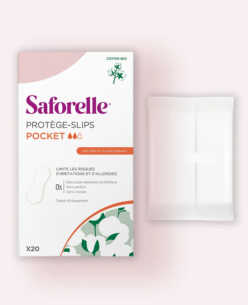 SAFORELLE Organic Cotton Pocket Panty Liners x20