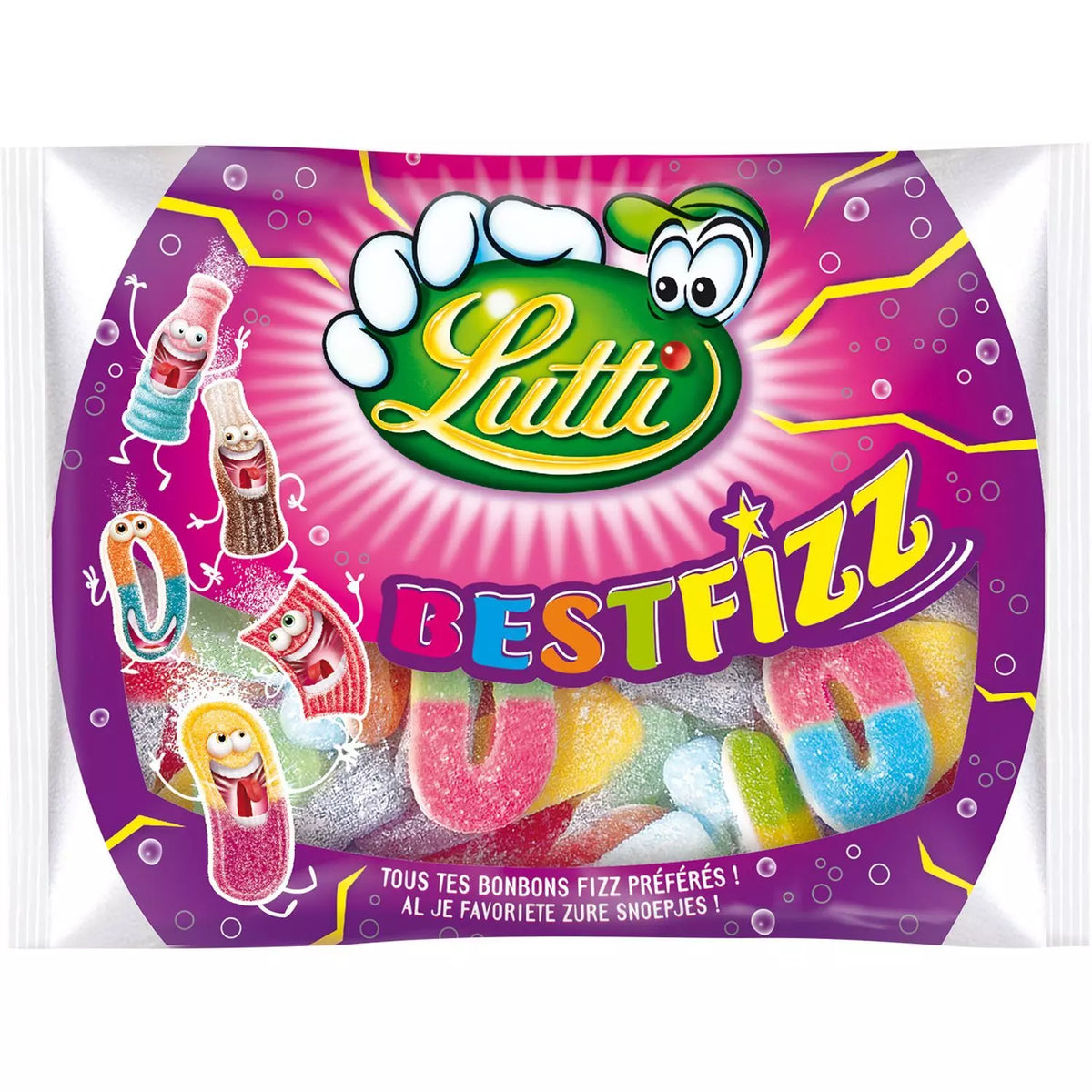 LUTTI Bestfizz Brause-Süßigkeit Scharf 350g
