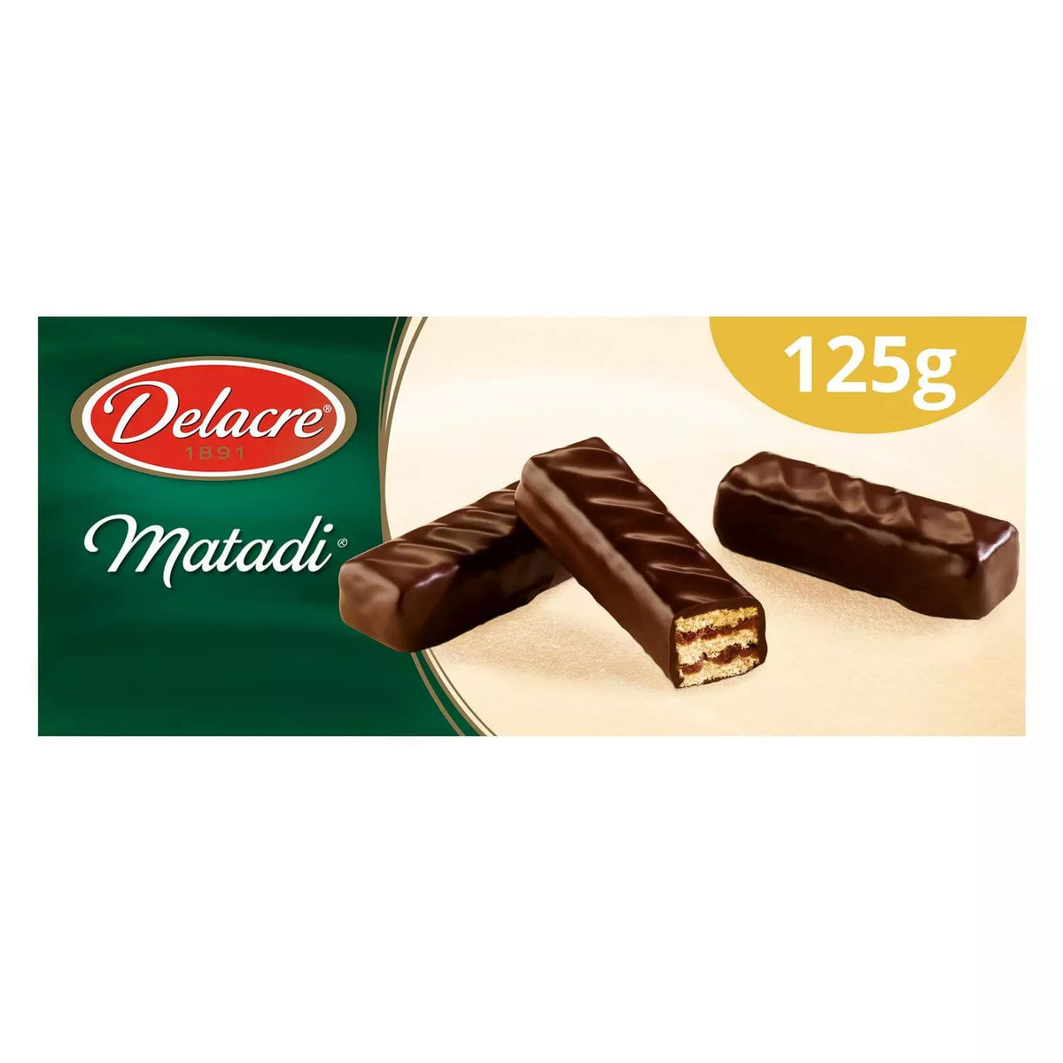DELACRE Matadi Zartbitter-Waffeln 125g