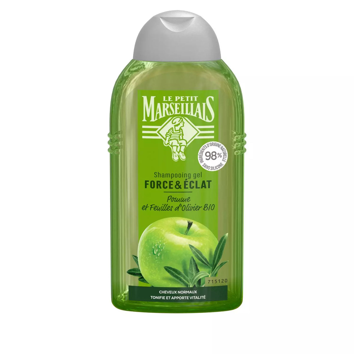 Shampoo LE PETIT MARSEILLAIS Força e Brilho Maçã Orgânica e Oliva Sem Silicone 250ml