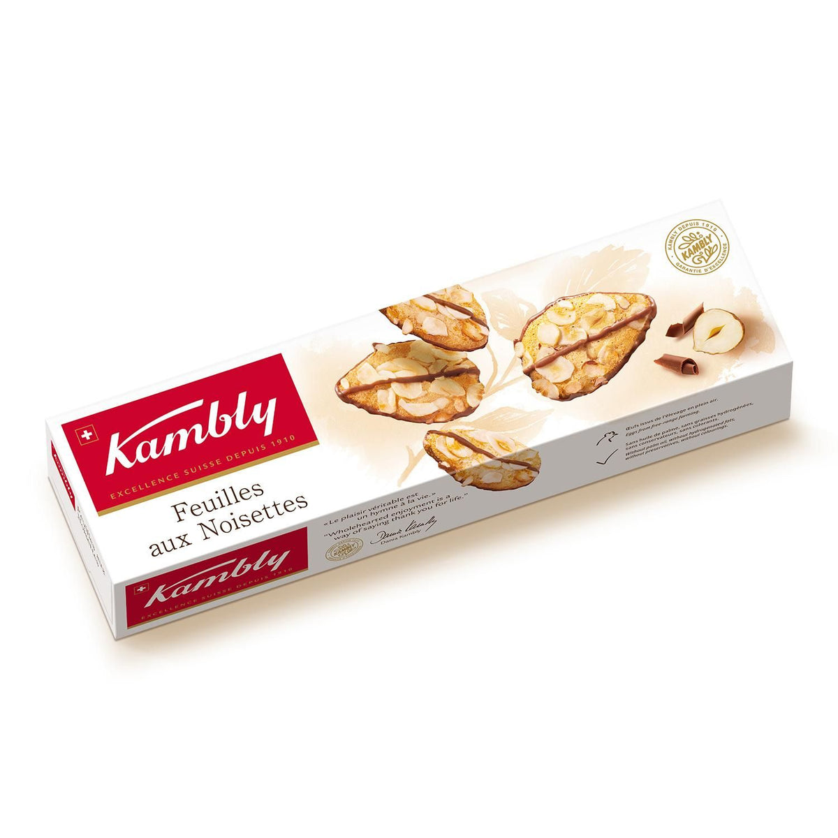 KAMBLY Fine Biscuits with Hazelnuts and Milk Chocolate 90g