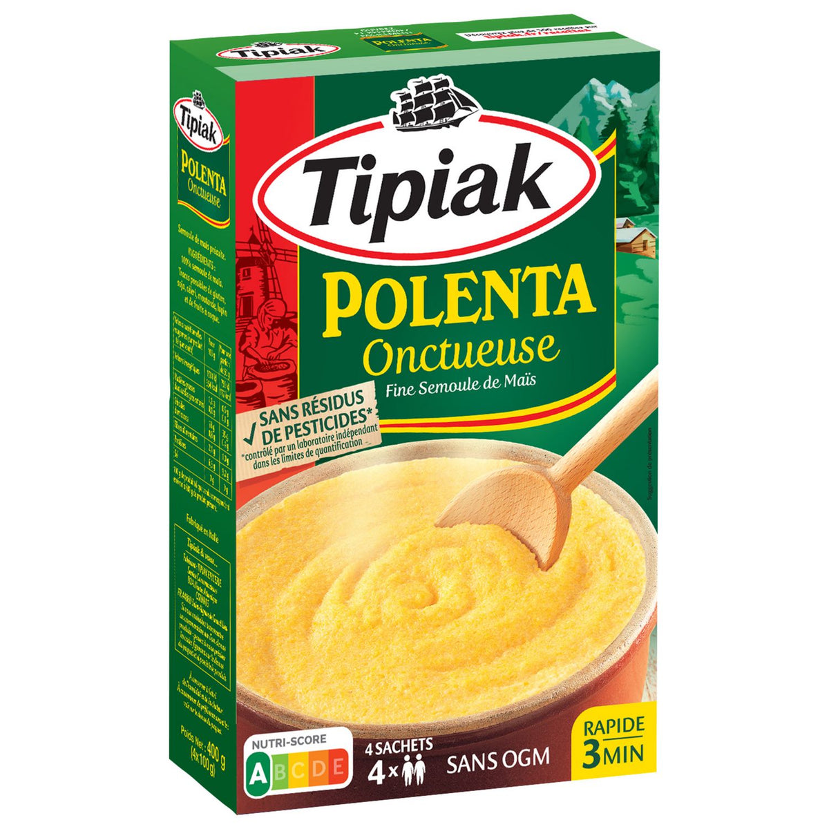TIPIAK Polenta onctueuse cuisson rapide 3min 400g