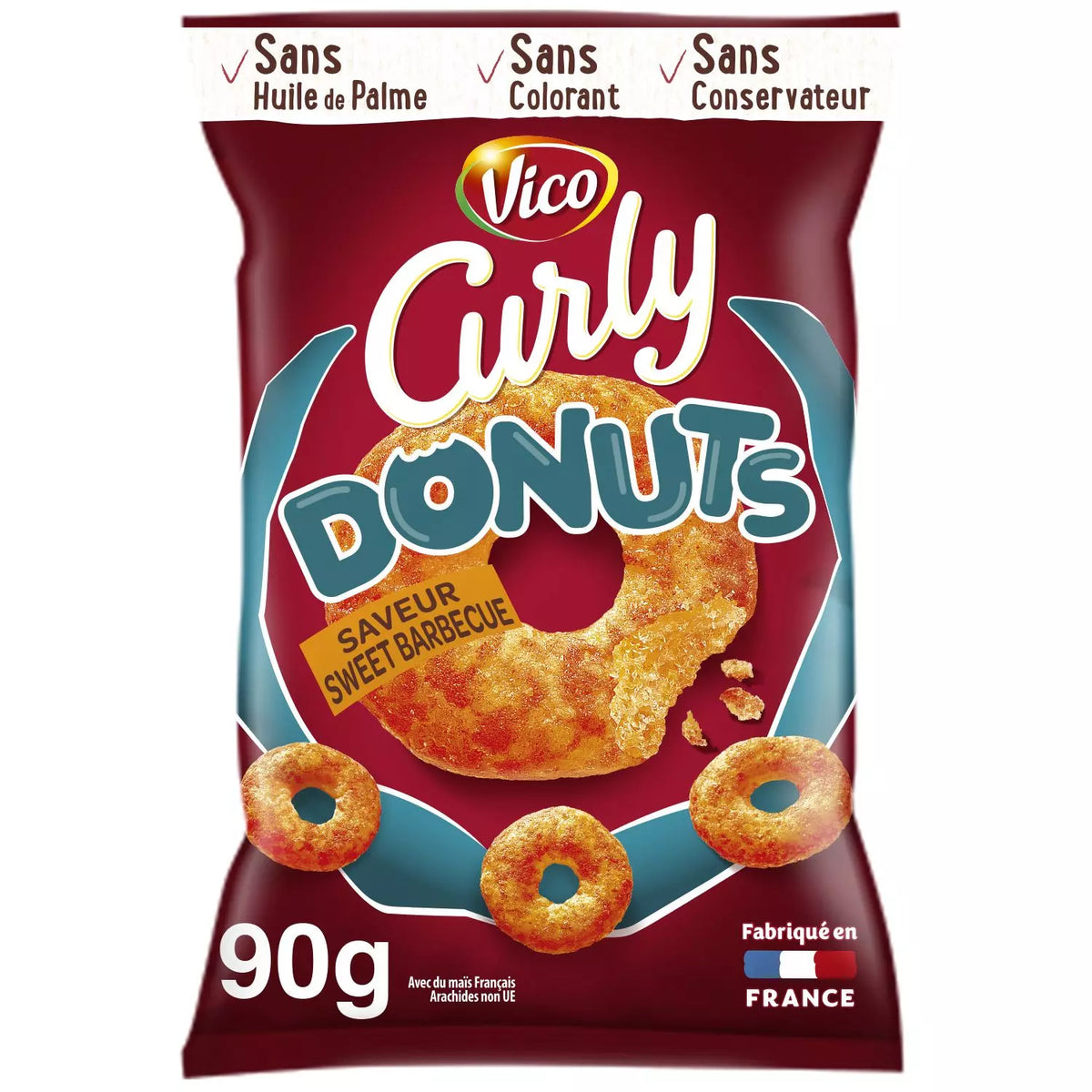VICO Curly Donuts – Saveur Barbecue Doux 90g