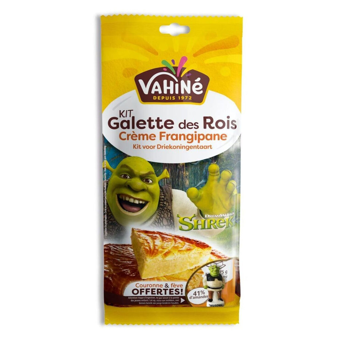 VAHINE Galette des Rois Kit with Frangipane Cream, Crown & Shrek Charm 250g