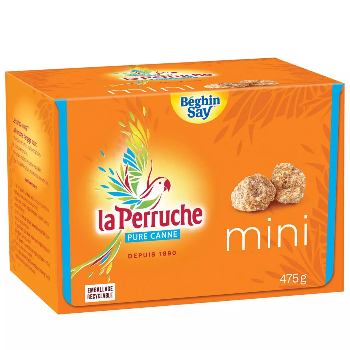 BÉGHIN SAY La Perruche – Mini Cubos de Azúcar de Caña para Espresso 475g