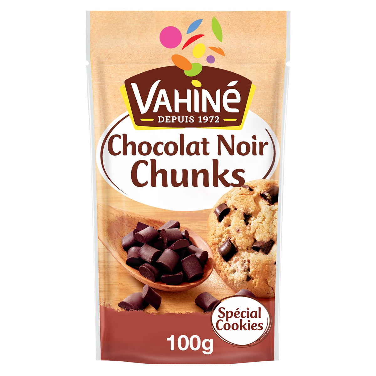VAHINE Zartbitter-Schokostückchen 100g – Für Brownies & Cookies