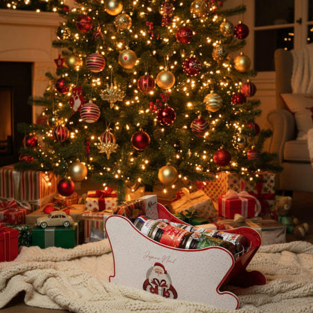 LUCIEN GEORGELIN Santa Claus Sleigh Basket
