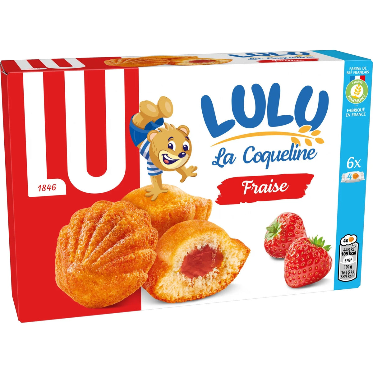 LU Lulu La Coqueline – Erdbeer-Törtchen 6 x 4 Stück – 165g