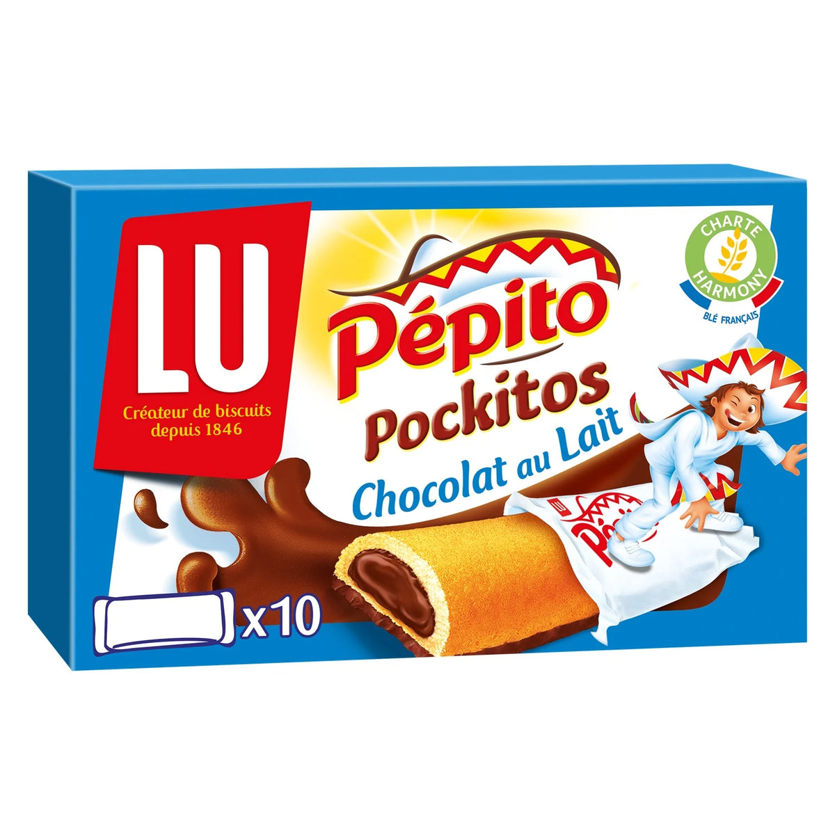 LU Pépito – Pockitos Biscuits with Milk Chocolate 10 pack – 295g