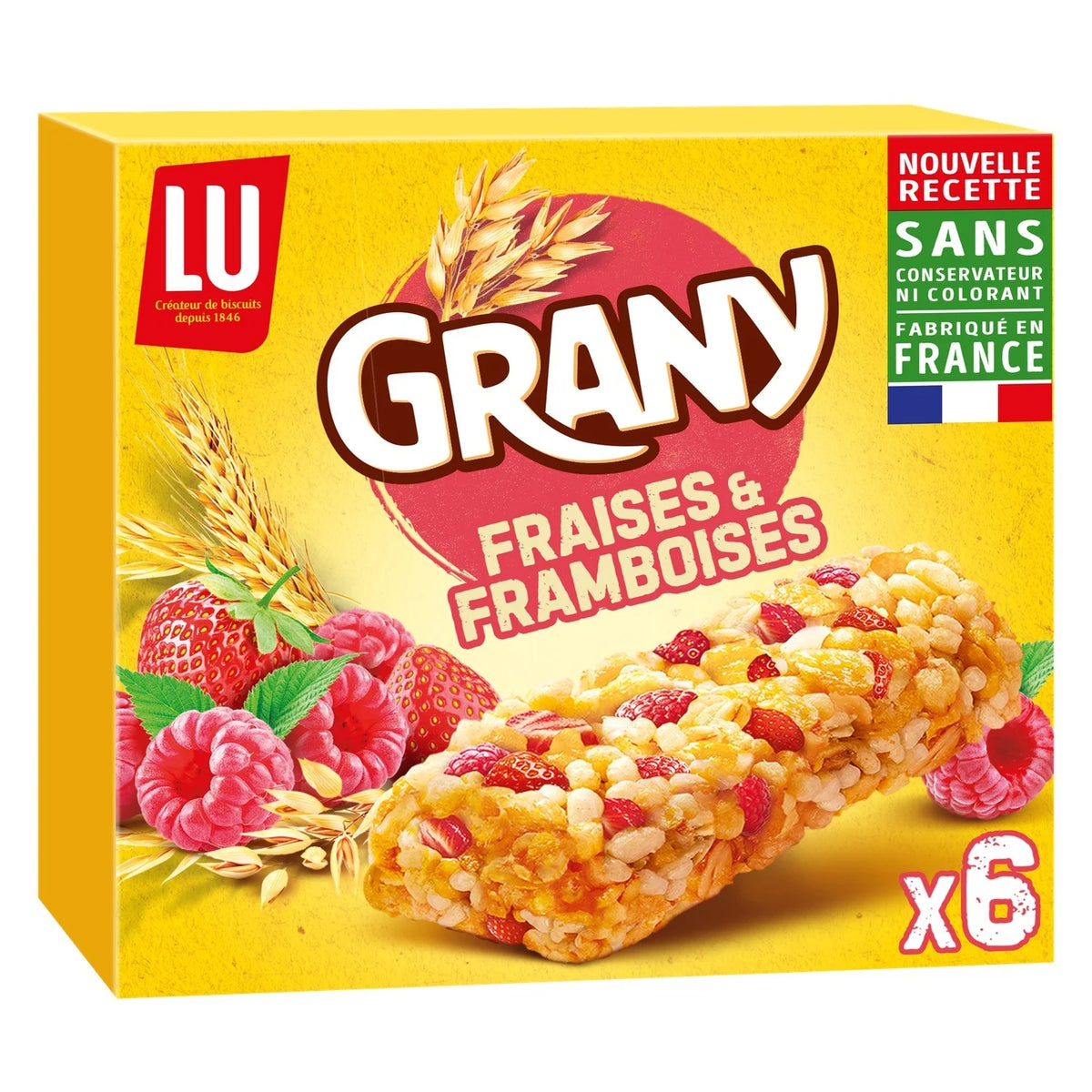 Barrinhas de Cereal GRANY Morango e Framboesa 108g