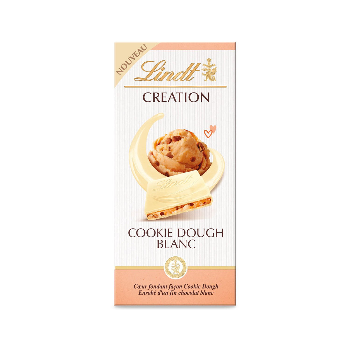 LINDT CREATION Chocolat Cookie Dough Blanc LINDT 150g