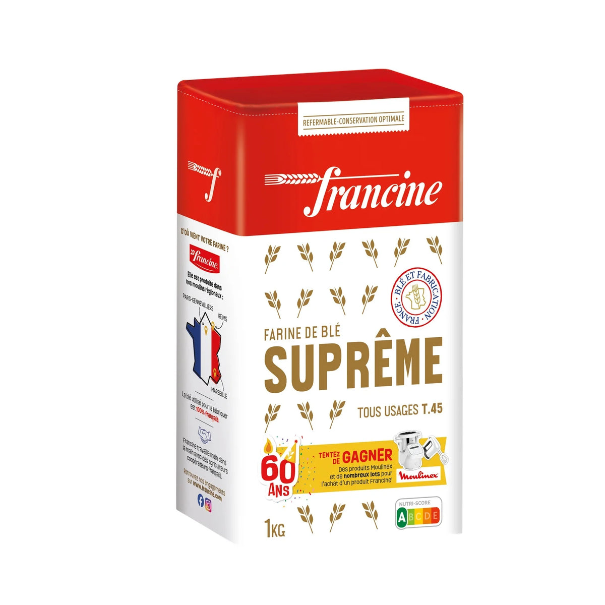 Farine de blé suprême T45 FRANCINE 1kg