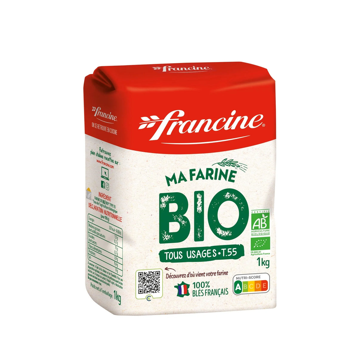 Farine de blé biologique T55 FRANCINE 1kg