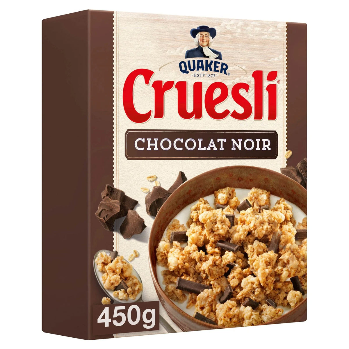 QUAKER Cruesli Dunkle Schokolade Müsli 450g