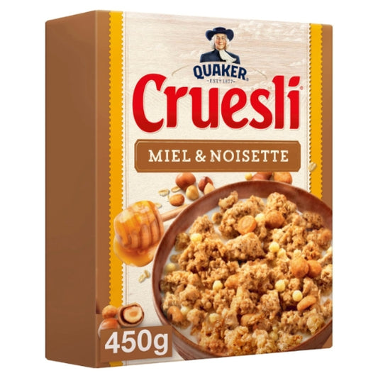 QUAKER Cruesli Honey & Hazelnut Cereal 450g