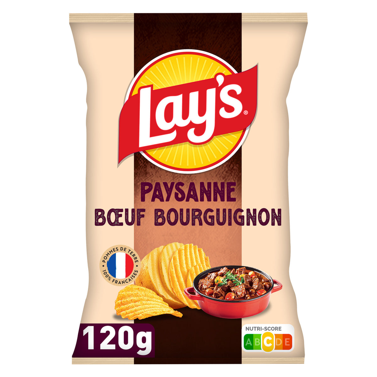 Chips LAYS saveur Bœuf Bourguignon 120g
