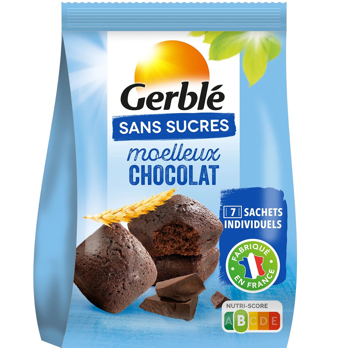 Gâteau moelleux au chocolat sans sucres GERBLE 196g