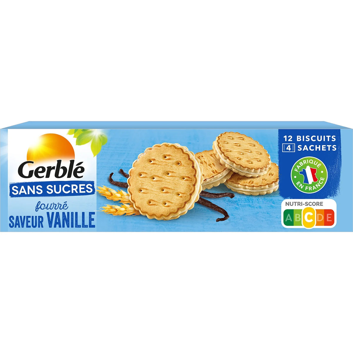GERBLE Vanille gefüllter zuckerfreier Keks 185g