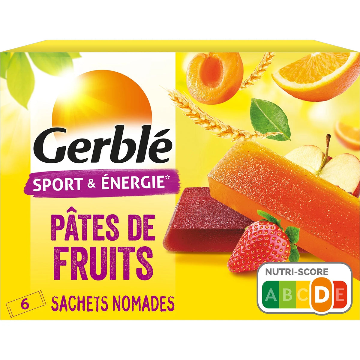 Pâte de fruits GERBLE (6 paquets) 162g